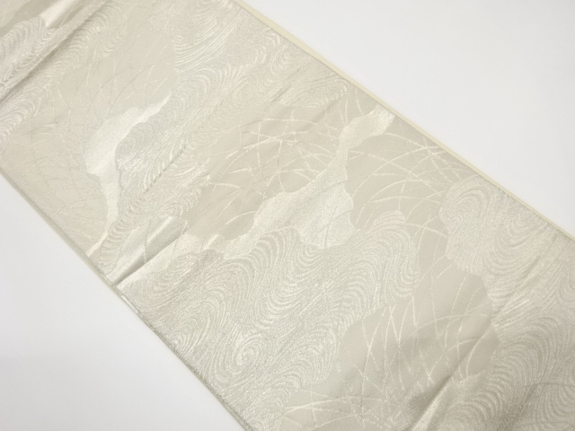 アンティーク　芝草に流水模様織り出し袋帯（材料）